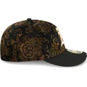 czarna-dopasowana-czapka-z-zakrzywionym-daszkiem-59fifty-low-profile-floral-cord-three-looms-printed-corduroy-oakland-athletics-