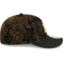 cappellino-nero-curvo-aderente-59fifty-low-profile-floral-cord-three-looms-printed-corduroy-dei-new-york-yankees-mlb-di-new-era