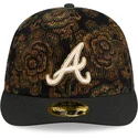 schwarze-gebogene-passformkappe-59fifty-low-profile-floral-cord-three-looms-bedruckter-kord-von-atlanta-braves-mlb-von-new-era