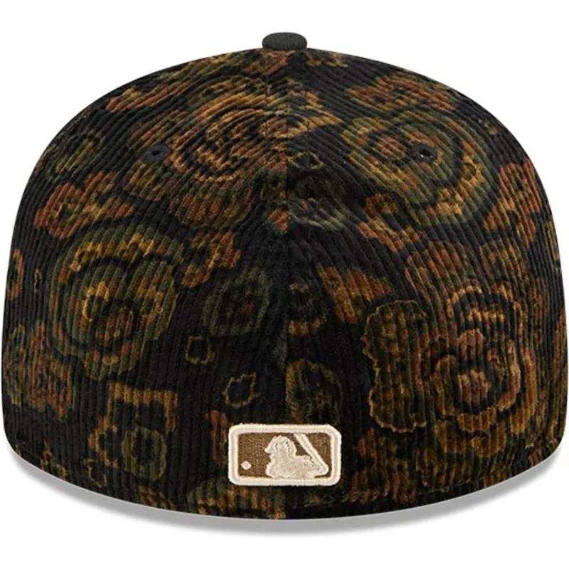 59fifty-low-profile-floral-cord-three-looms-printed-corduroy-detroit-tigers-mlb-kappe-mit-gebogenem-schirm-in-schwarz-von-new-er