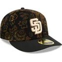 cap-curbata-black-ajustada-59fifty-low-profile-floral-cord-three-looms-printed-corduroy-de-san-diego-padres-mlb-de-new-era