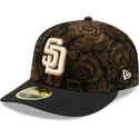 schwarze-gebogene-angepasste-59fifty-low-profile-floral-cord-three-looms-printed-corduroy-kappe-der-san-diego-padres-mlb-von-new
