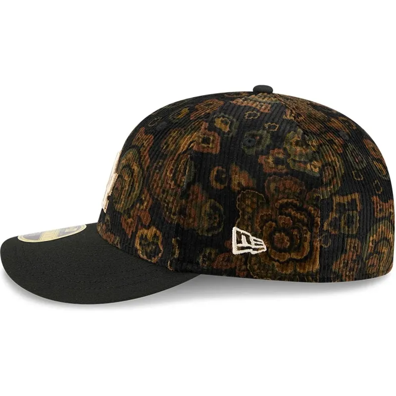 cap-curbata-black-ajustada-59fifty-low-profile-floral-cord-three-looms-printed-corduroy-de-los-angeles-dodgers-mlb-de-new-era