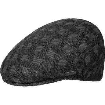 Berete negru Cross Weave 504 Black de Kangol