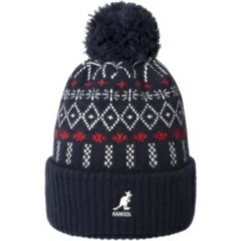 Gorro blu navy con pompon Holiday Dk Blue di Kangol