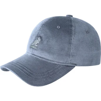 Kangol justerbar blå böjd keps Cord Baseball Denim Blue