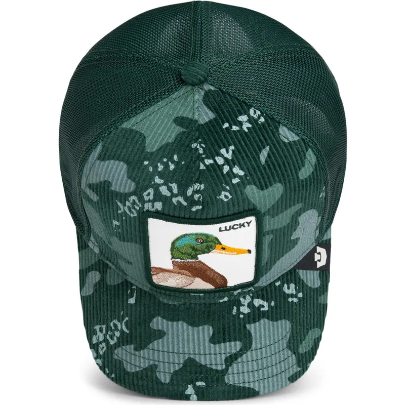cappellino-trucker-verde-anatra-lucky-duck-corduroy-camo-the-farm-di-goorin-bros