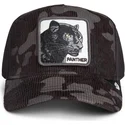 cappellino-trucker-nero-pantera-panther-corduroy-camo-the-farm-di-goorin-bros