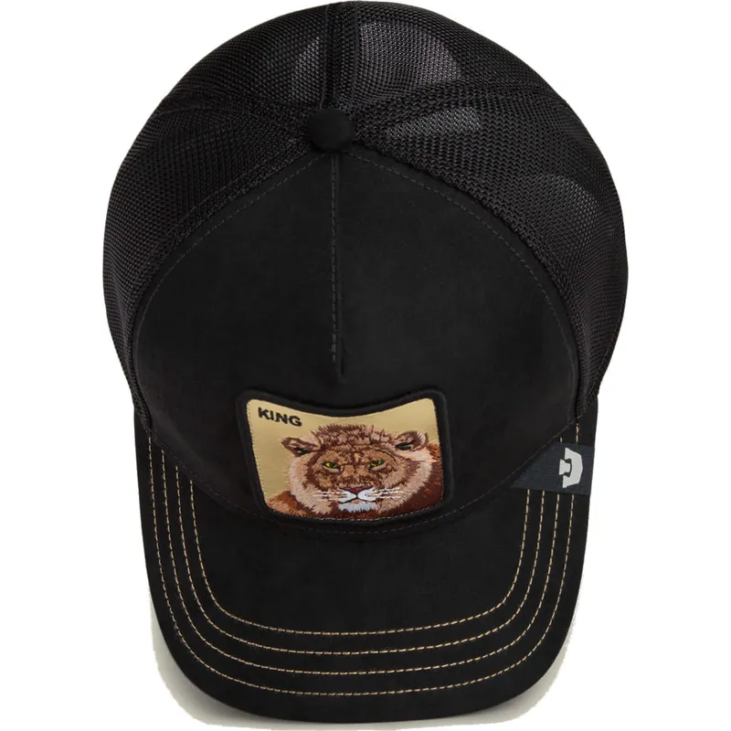 cappellino-trucker-nero-leone-king-golden-suede-the-farm-di-goorin-bros