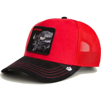Goorin Bros. Ruthless Buffalo Suede The Farm Red and Black Trucker Hat