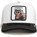 cappellino-trucker-bianco-e-nero-pantera-strength-panther-suede-the-farm-di-goorin-bros