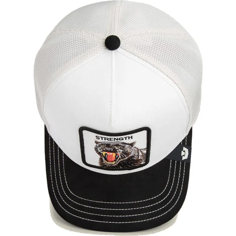 trucker-cap-weiss-und-schwarz-panther-strength-panther-suede-the-farm-von-goorin-bros