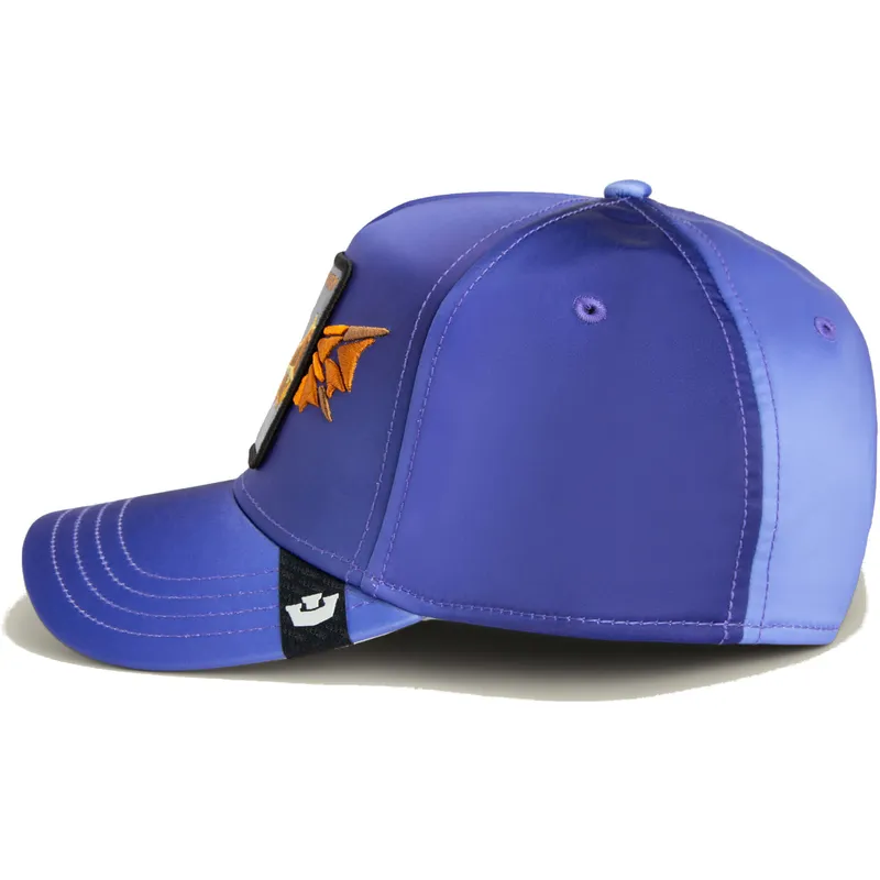 goorin-bros-the-farm-snapback-cap-violett-mit-gebogenem-schirm-drachenmotiv-fury-hell-hath-no-wings