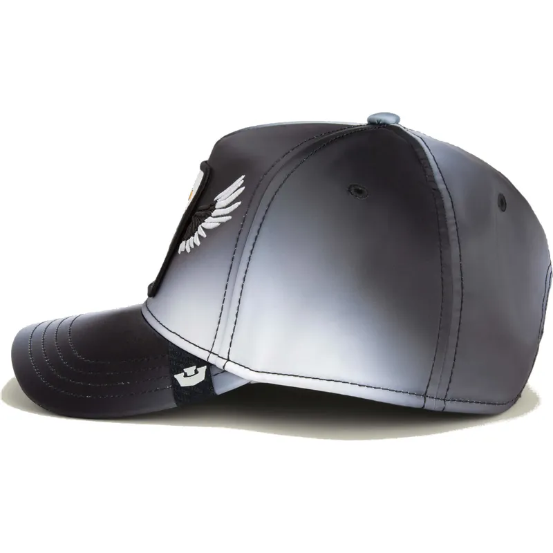 schwarze-snapback-kappe-mit-gebogenem-schirm-adler-free-steal-this-hat-wings-the-farm-von-goorin-bros