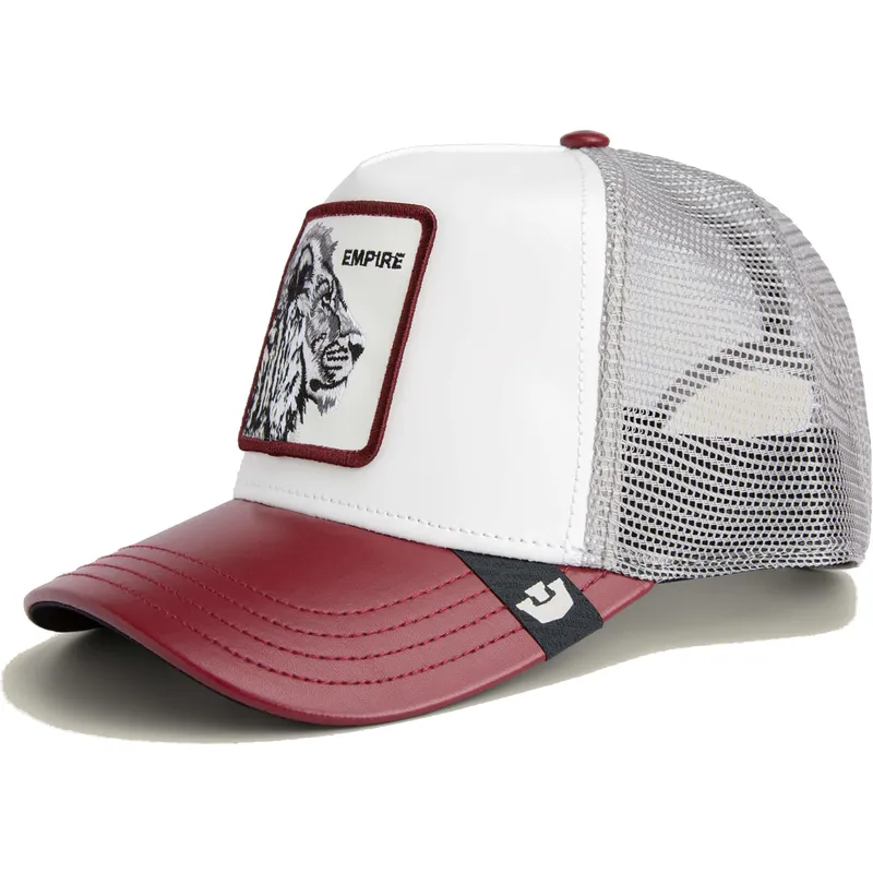 cappellino-trucker-bianco-e-rosso-leone-empire-courtside-the-farm-di-goorin-bros