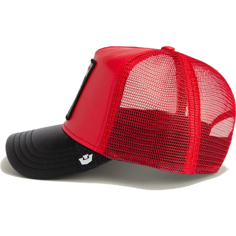 cappellino-trucker-rosso-e-nero-gatto-misfit-courtside-the-farm-di-goorin-bros