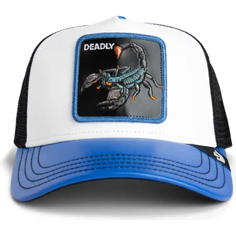 Cappellino trucker bianco e blu scorpione Deadly Courtside The Farm di Goorin Bros.