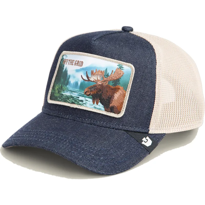 goorin-bros-off-the-grid-staycation-homestead-the-farm-blau-weisse-trucker-cap-mit-elch