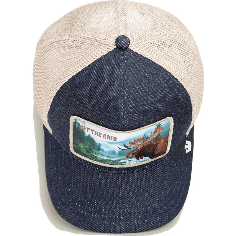 goorin-bros-off-the-grid-staycation-homestead-the-farm-blau-weisse-trucker-cap-mit-elch