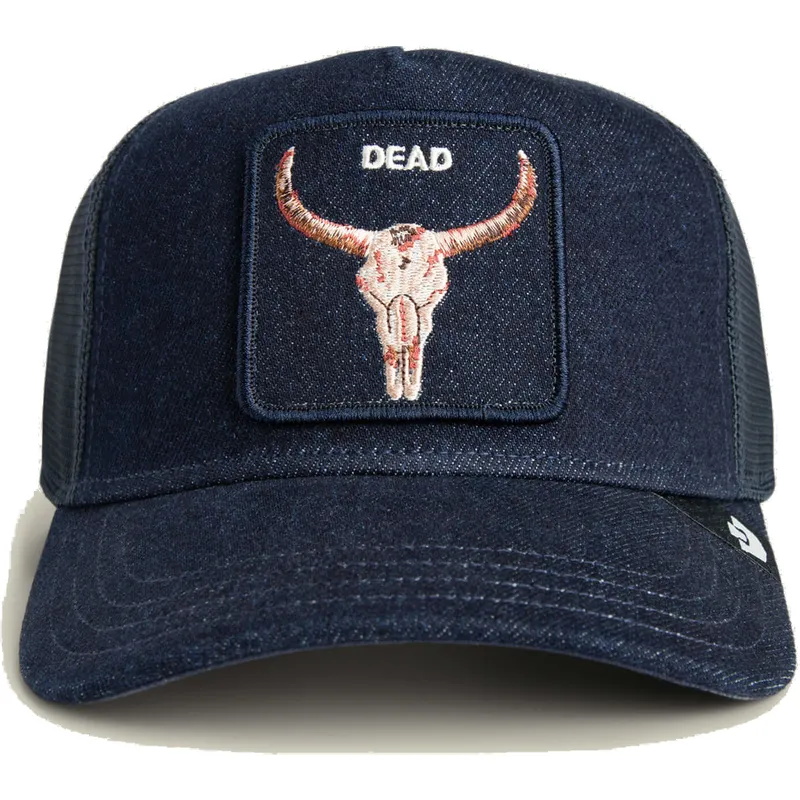 cappellino-trucker-blu-marino-bue-dead-denim-the-farm-di-goorin-bros