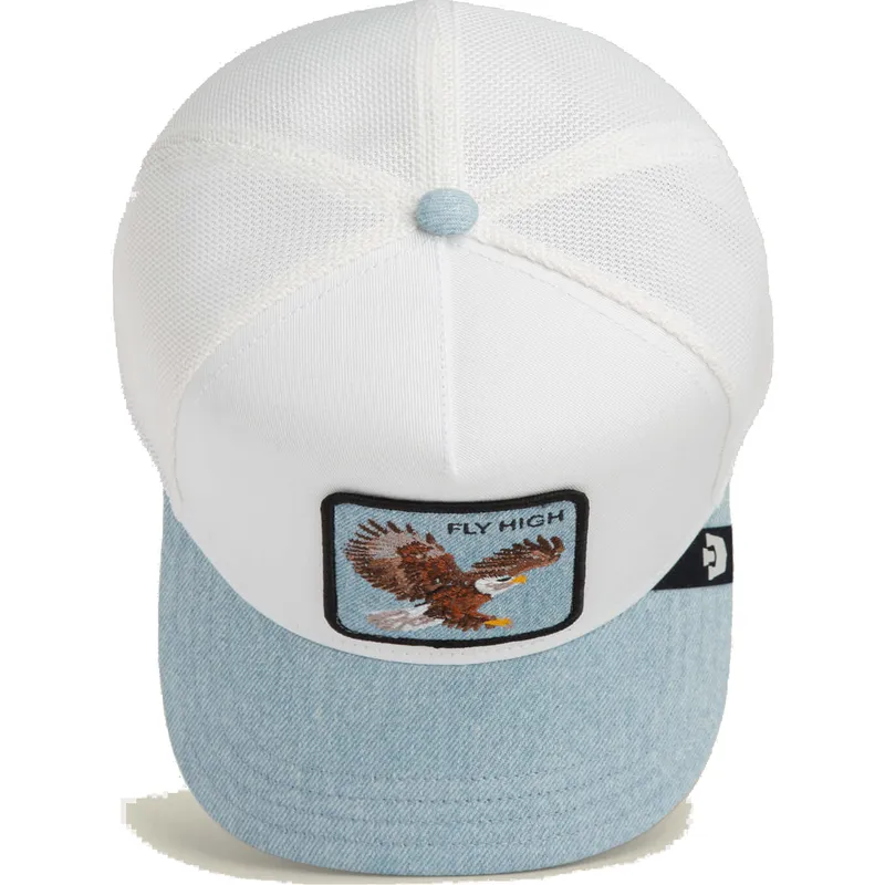 cappellino-trucker-bianco-e-blu-aquila-fly-high-denim-the-farm-di-goorin-bros