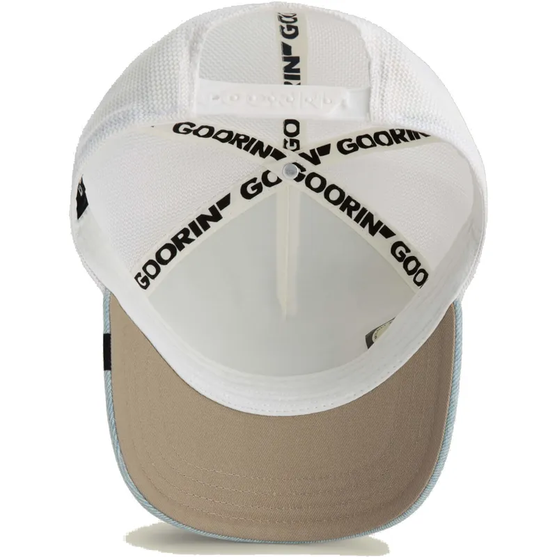 cappellino-trucker-bianco-e-blu-aquila-fly-high-denim-the-farm-di-goorin-bros