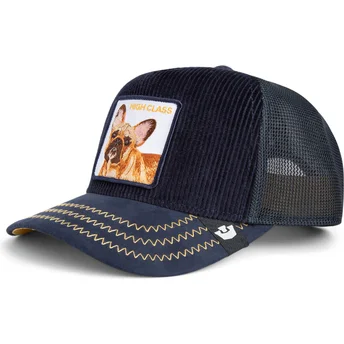 Gorra trucker blu navy cane bulldog francese High Class Remix The Farm di Goorin Bros.