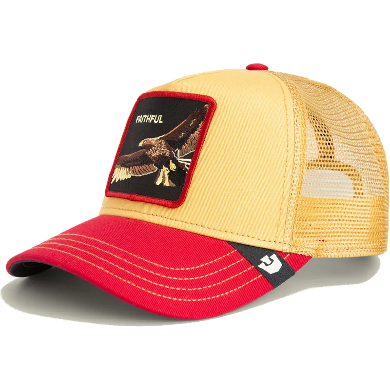 goorin-bros-the-farm-the-faithful-eagle-sport-gelbe-und-rote-trucker-kappe-mit-adler