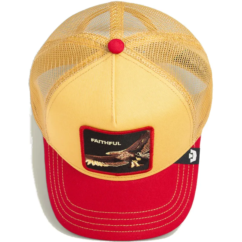 cappellino-trucker-giallo-e-rosso-aquila-the-faithful-eagle-sport-the-farm-di-goorin-bros