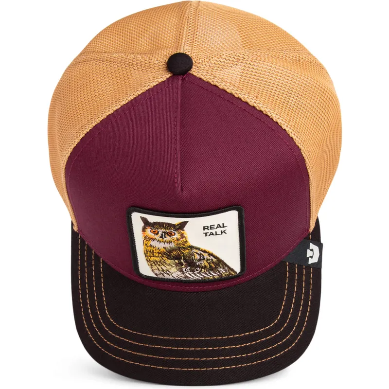 cappellino-trucker-multicolore-gufo-real-talk-tri-tone-the-farm-di-goorin-bros