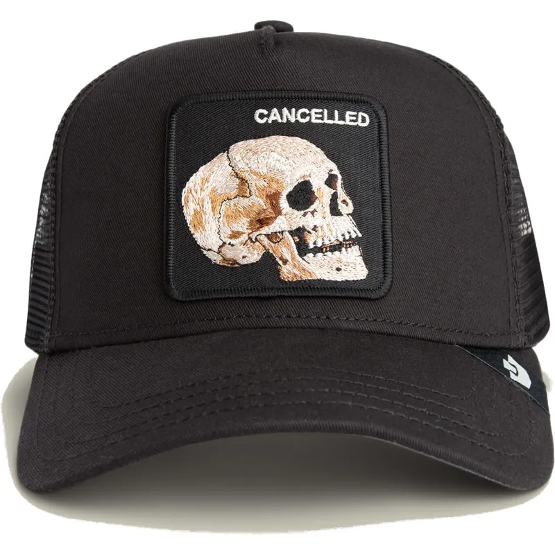 epci-curbata-negru-snapback-the-cancelled-skull-grit-the-farm-de-goorin-bros