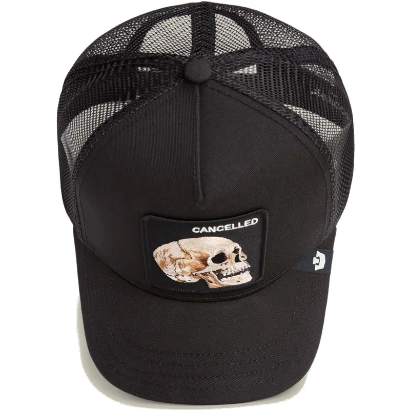 epci-curbata-negru-snapback-the-cancelled-skull-grit-the-farm-de-goorin-bros