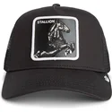 casquette-trucker-noire-cheval-stallion-the-farm-goorin-bros