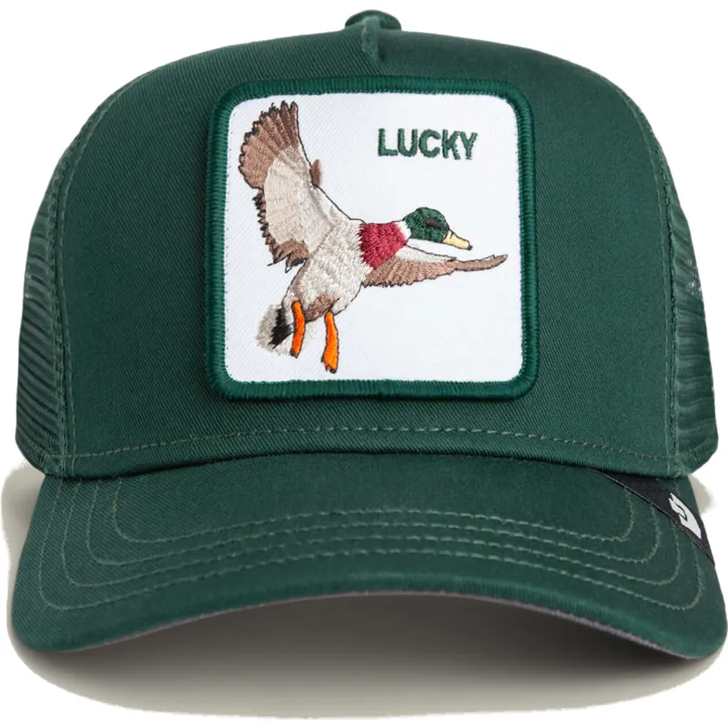 cappello-trucker-verde-per-bambino-anatra-the-lucky-mini-the-farm-di-goorin-bros