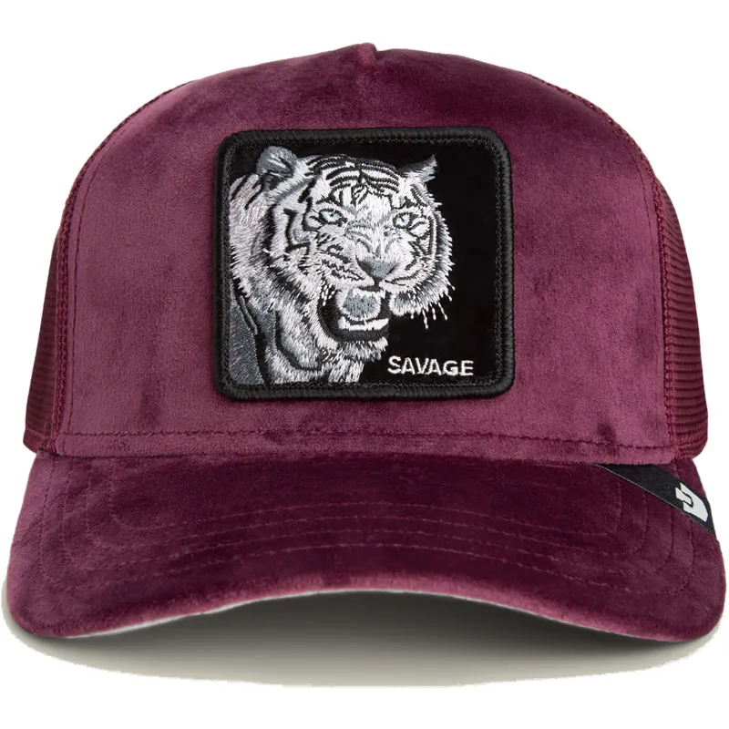 berretto-trucker-granata-tigre-savage-tiger-velour-the-farm-di-goorin-bros