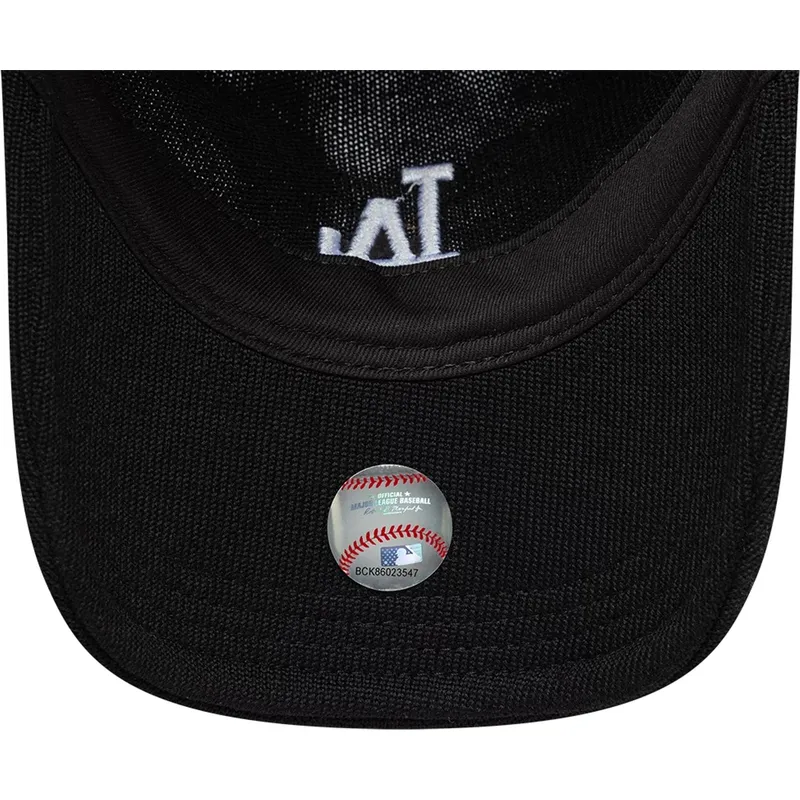 verstellbare-schwarze-curved-cap-9twenty-merinowolle-los-angeles-dodgers-mlb-von-new-era