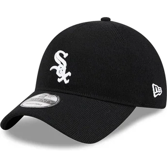 Czarna zakrzywiona czapka regulowana 9TWENTY z wełny merynosów Chicago White Sox MLB od New Era