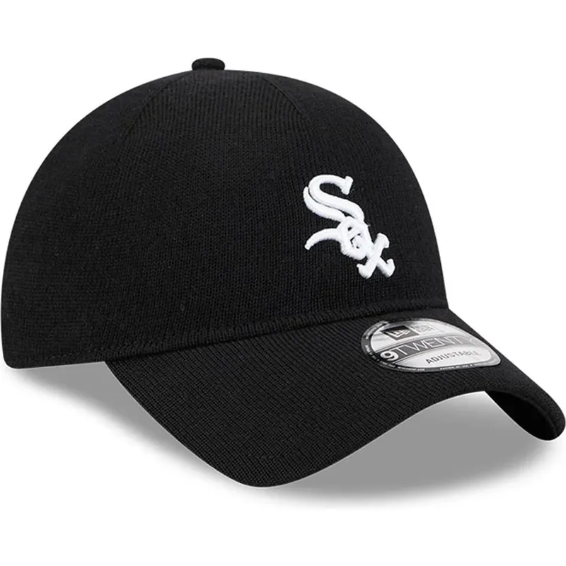 cappellino-curvo-nero-regolabile-9twenty-merino-wool-di-chicago-white-sox-mlb-di-new-era