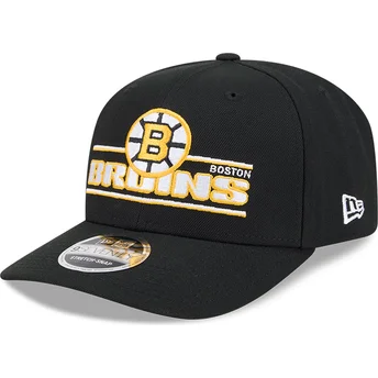 Șepci curbată negru snapback 9SEVENTY Stretch Snap Stated de Boston Bruins NHL de New Era