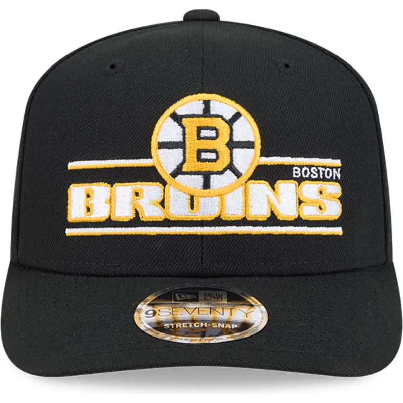 cappellino-curvo-nero-snapback-9seventy-stretch-snap-stated-dei-boston-bruins-nhl-di-new-era