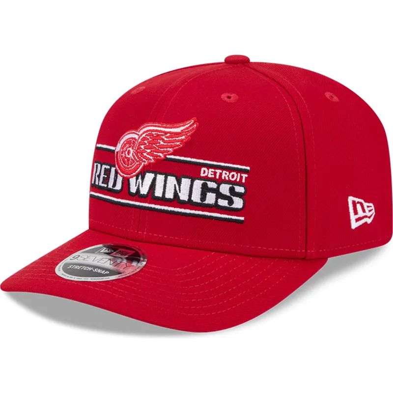 epci-curbata-rou-snapback-9seventy-stretch-snap-stated-de-detroit-red-wings-nhl-de-new-era