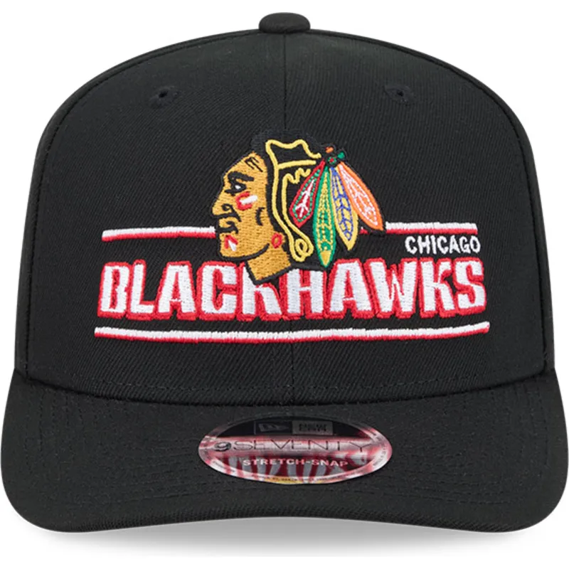 cappellino-curvo-nero-snapback-9seventy-stretch-snap-stated-dei-chicago-blackhawks-nhl-di-new-era