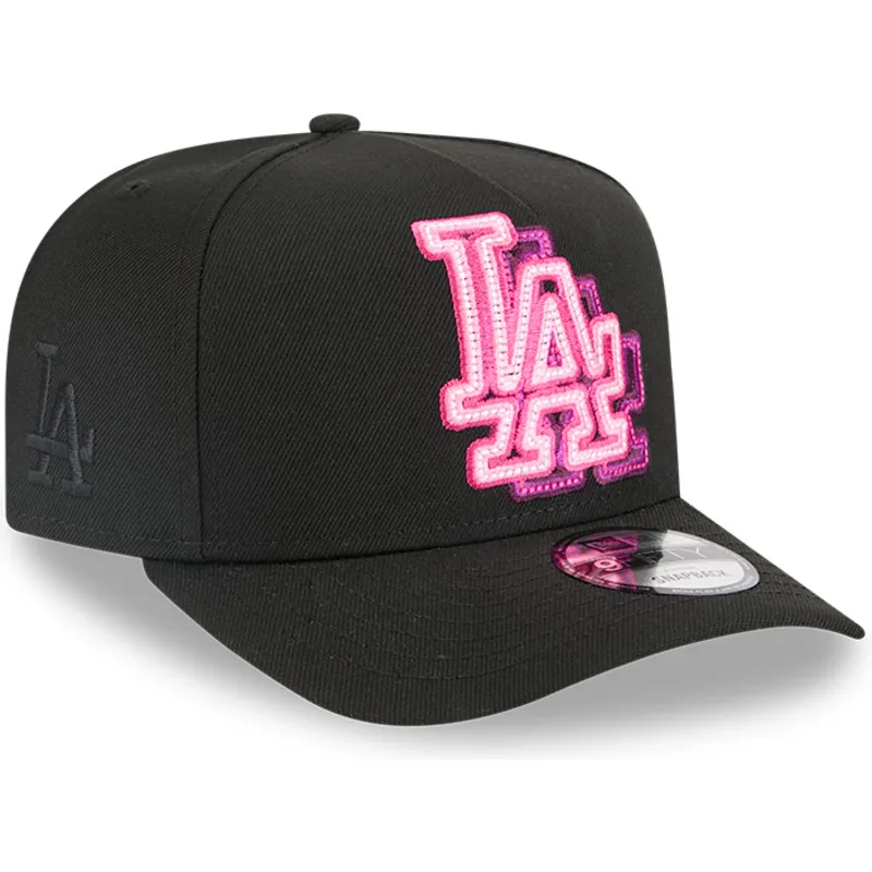 epci-curbata-negru-snapback-9fifty-a-frame-neon-de-los-angeles-dodgers-mlb-de-new-era