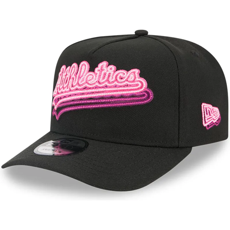 epci-curbata-negru-snapback-9fifty-a-frame-neon-de-oakland-athletics-mlb-de-new-era
