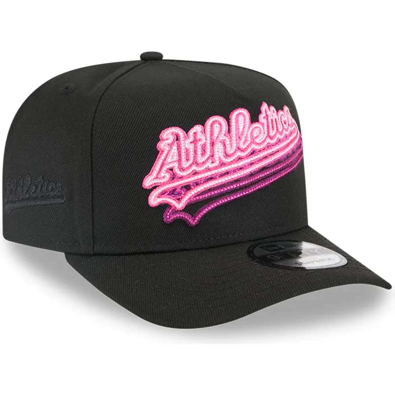 epci-curbata-negru-snapback-9fifty-a-frame-neon-de-oakland-athletics-mlb-de-new-era