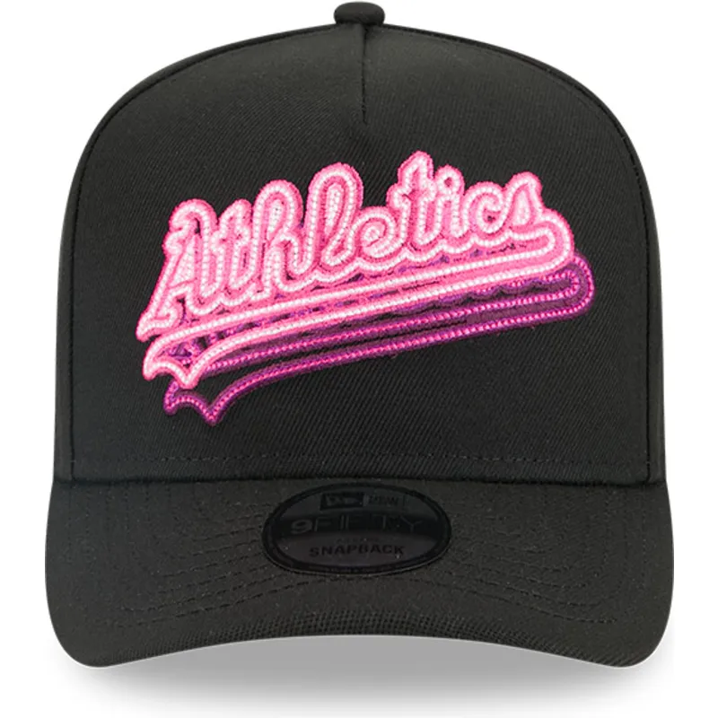epci-curbata-negru-snapback-9fifty-a-frame-neon-de-oakland-athletics-mlb-de-new-era