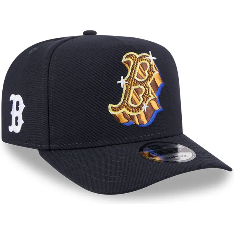 cappellino-snapback-blu-navy-curva-9fifty-a-frame-emblem-dei-boston-red-sox-mlb-di-new-era