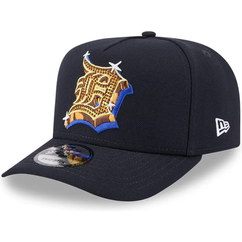 new-era-detroit-tigers-mlb-9fifty-a-frame-emblem-snapback-kappe-mit-gebogenem-schirm-in-marineblau