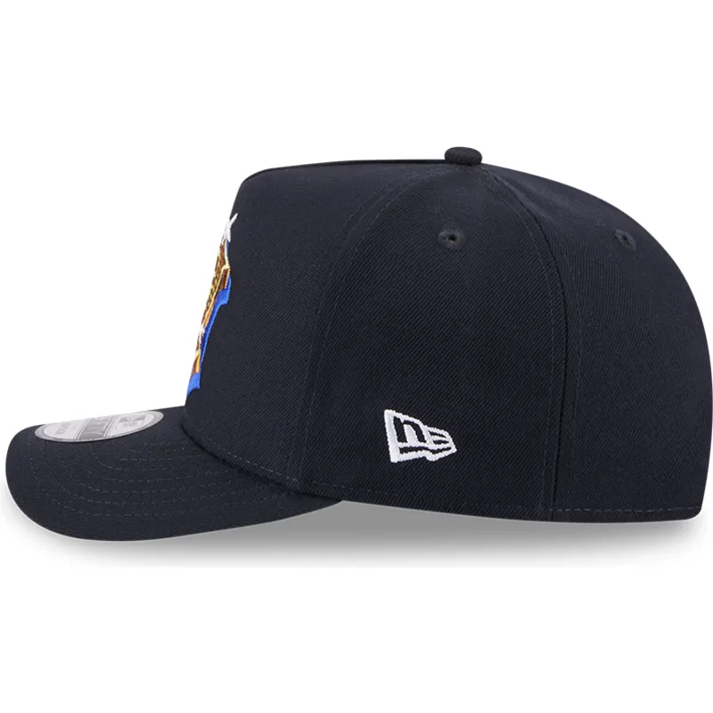 new-era-detroit-tigers-mlb-9fifty-a-frame-emblem-snapback-kappe-mit-gebogenem-schirm-in-marineblau