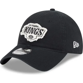 Cappellino curvo nero regolabile 9TWENTY Stamp dei Los Angeles Kings NHL di New Era